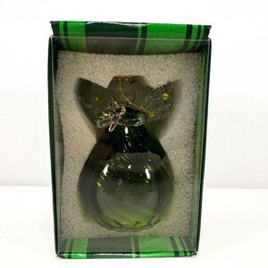 KSA Kurt Adler European Style Green Glass Angel Ornament Green